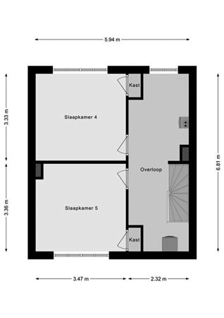 Floorplan - Brabantstraat 51, 5346 PA Oss
